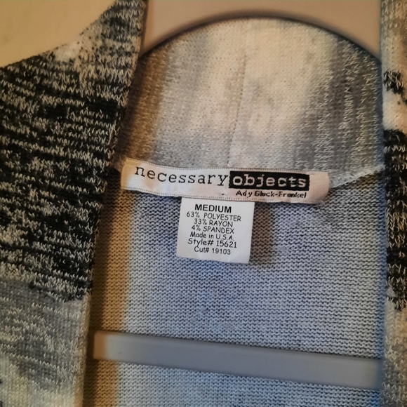 ❤️Necessary Objet, Woman long cardigans, Size: M, Colors Black, Gray & W… - Picture 5 of 6